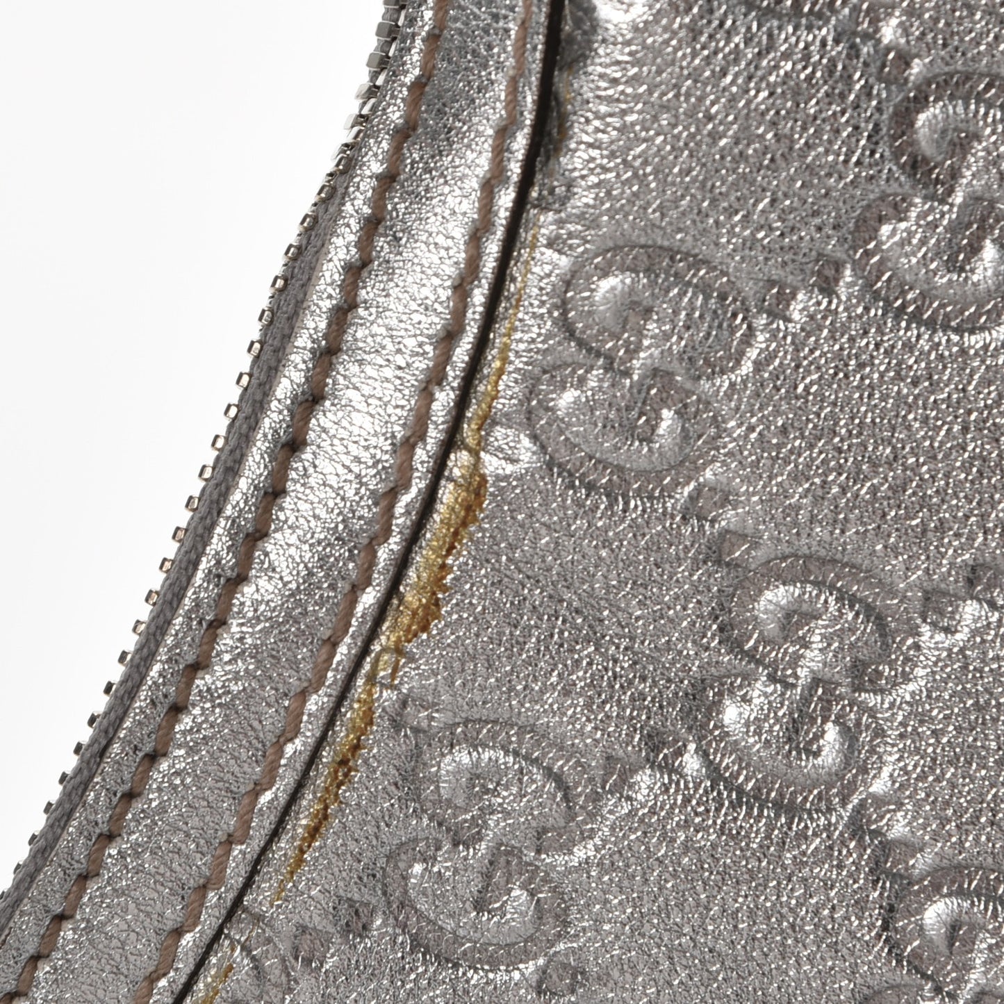 Metallic Guccissima Small Princy Hobo Silver