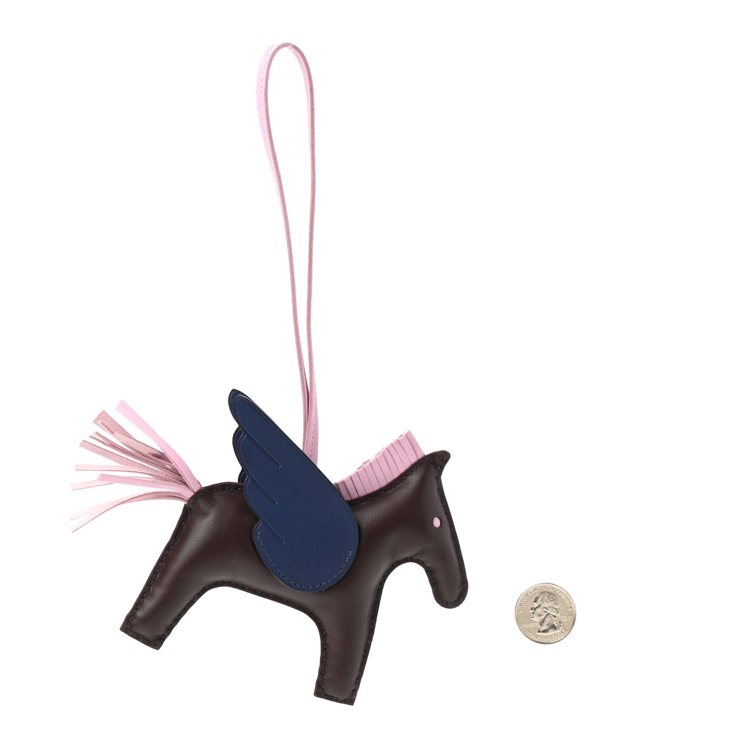 Hermes Milo Lambskin Grigri Rodeo Pegase Horse Bag Charm MM Rouge Sellier Mauve Sylvestre Bleu Saphir 2 of 5