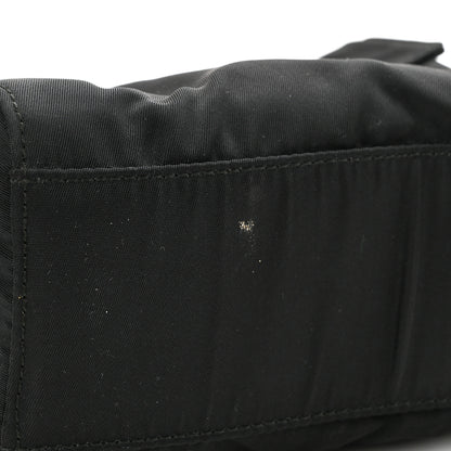 Prada Tessuto Nylon Chain Shoulder Bag Black 9 of 9