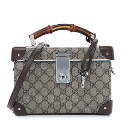Gucci GG Supreme Monogram Globe-Trotter Beauty Case Brown 1 of 9