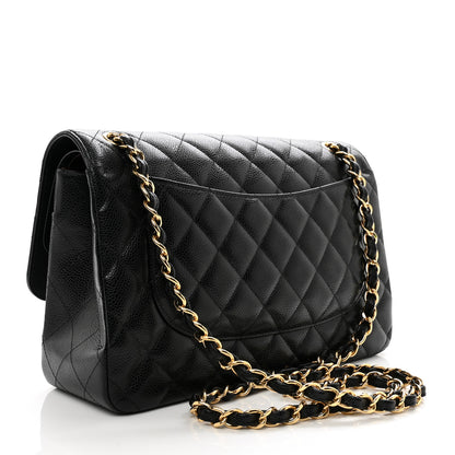 Chanel Caviar Quilted Jumbo Double Flap Black 3 of 11