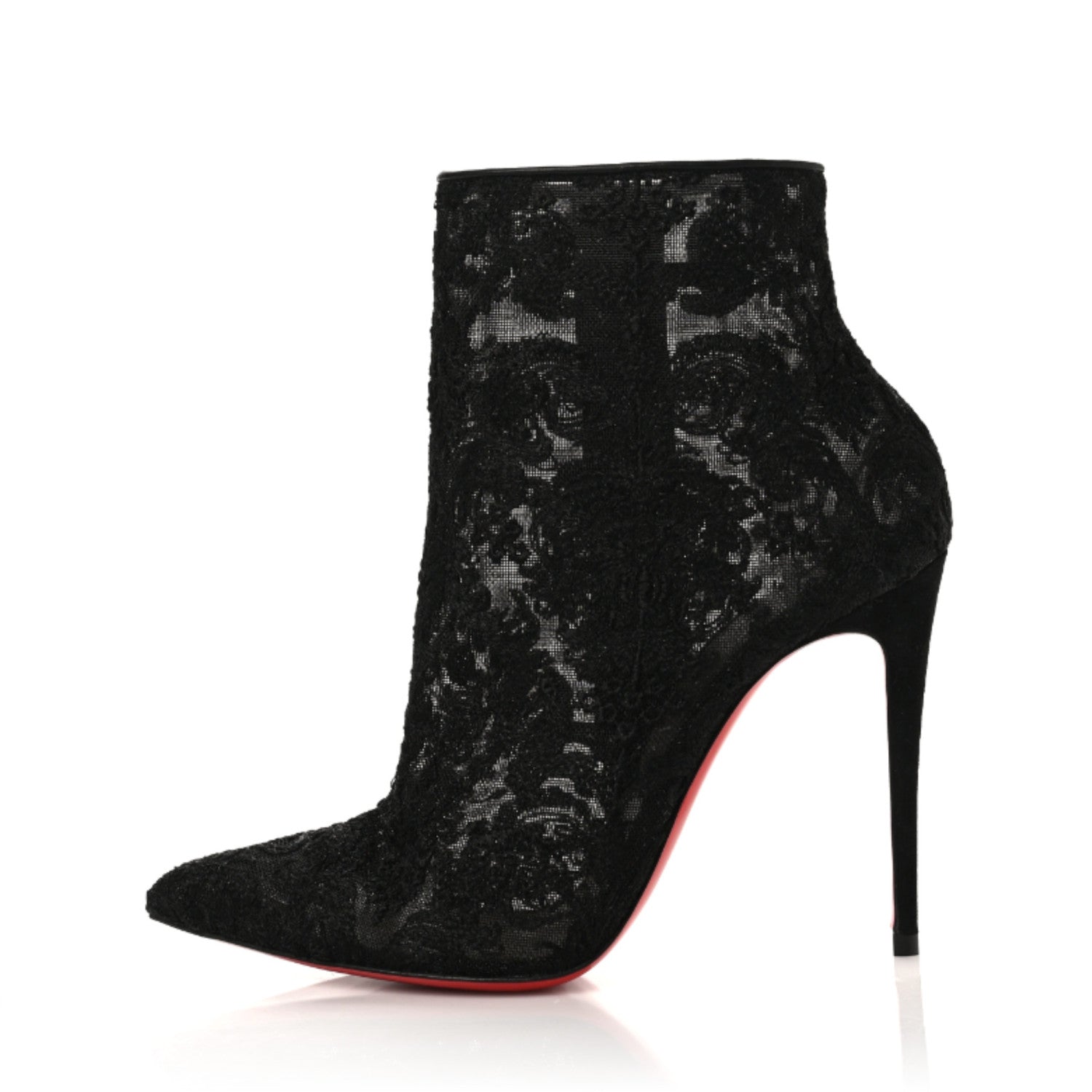 Christian Louboutin Lace Gipsybootie 100 Ankle Boots 35.5 Black 1 of 7