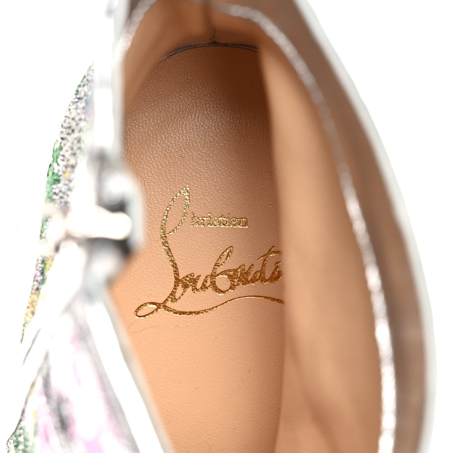 Christian Louboutin Paillette Splash So Kate Booty 85 Ankle Boots 37.5 Silver Multicolor 7 of 11