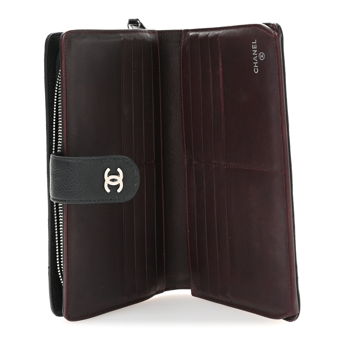Caviar Quilted CC French Wallet Black