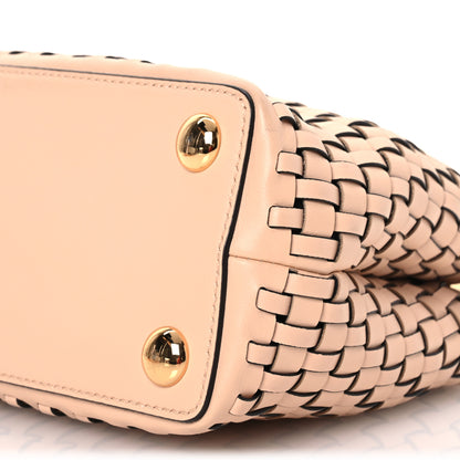 Fendi Vitello Grace Intreccio Mini Peekaboo Iconic Satchel Light Rose 11 of 14