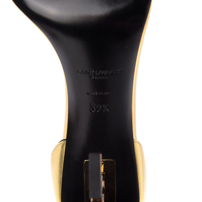 Saint Laurent Calfskin Opyum Sandals 39.5 Oro 8 of 10