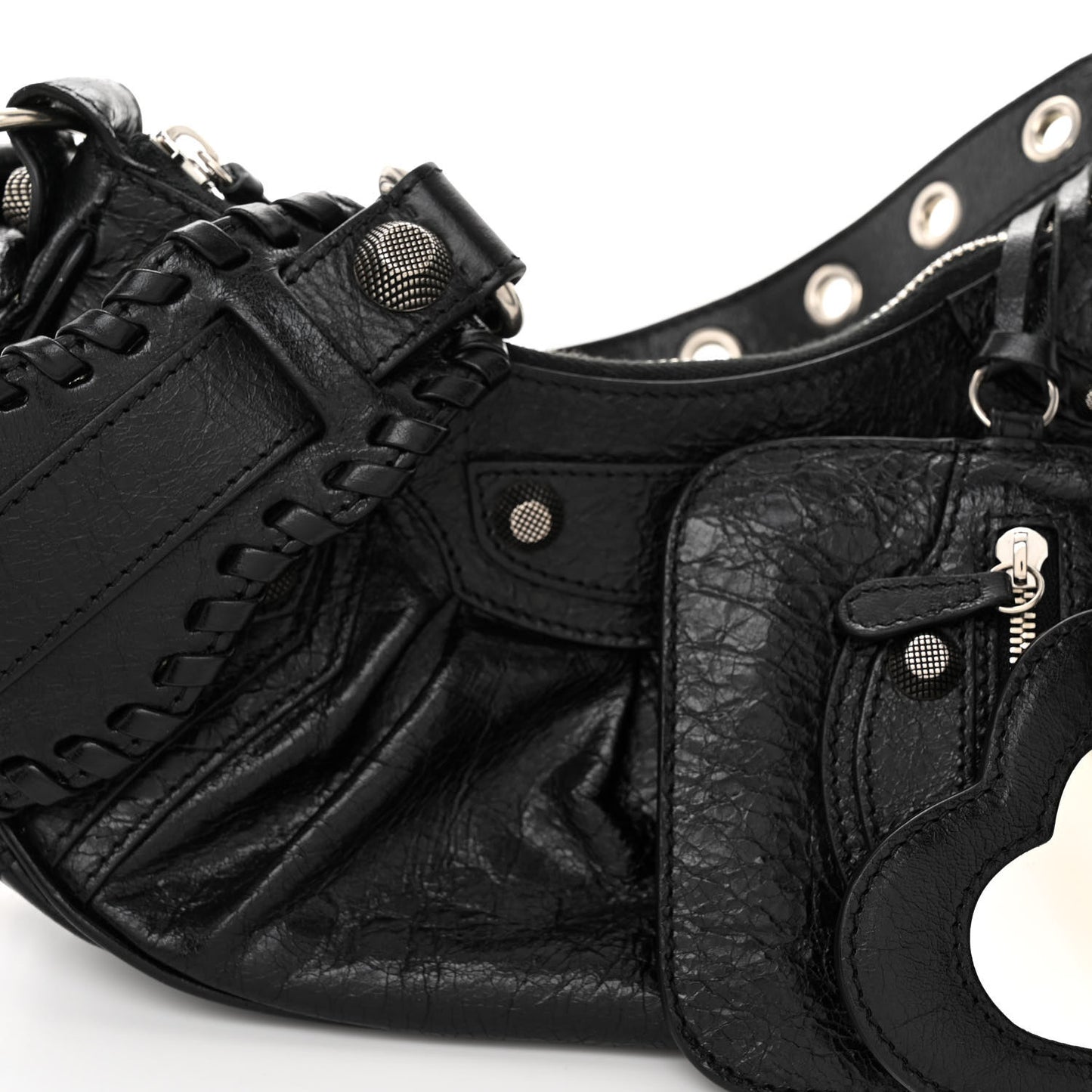 Agneau Arena Le Cagole Shoulder Bag XS Black
