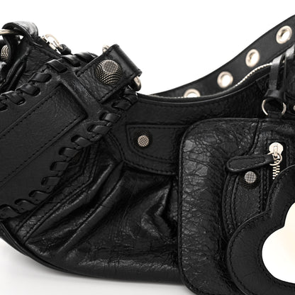 Balenciaga Agneau Arena Le Cagole Shoulder Bag XS Black 8 of 11