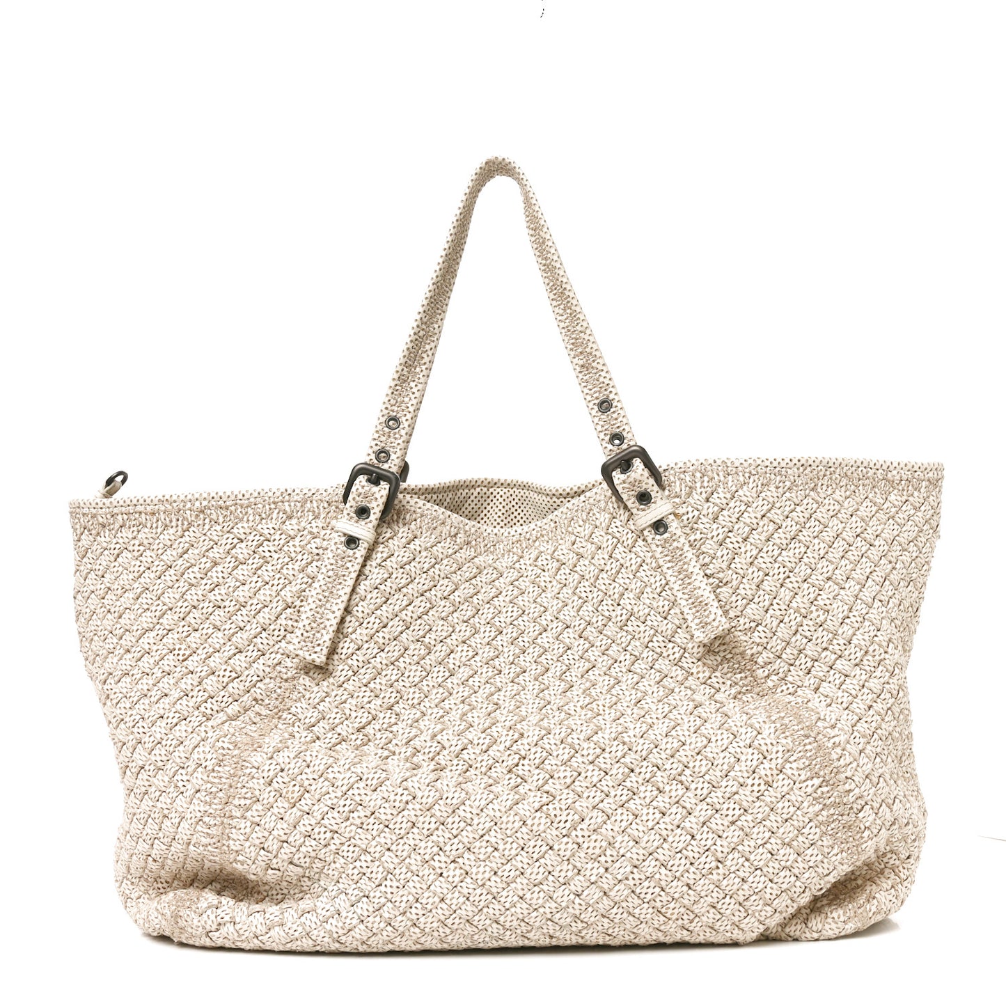Perforated Intrecciato Tote Marmo