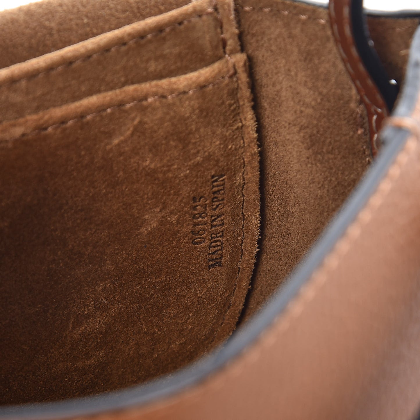 Grained Calfskin Mini Gate Crossbody Bag Caramel Pecan