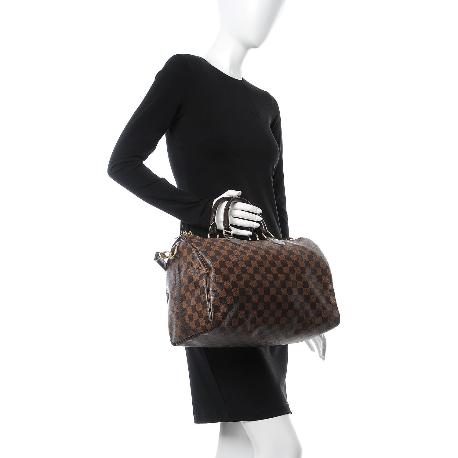 Louis Vuitton Damier Ebene Speedy Bandouliere 35 2 of 11