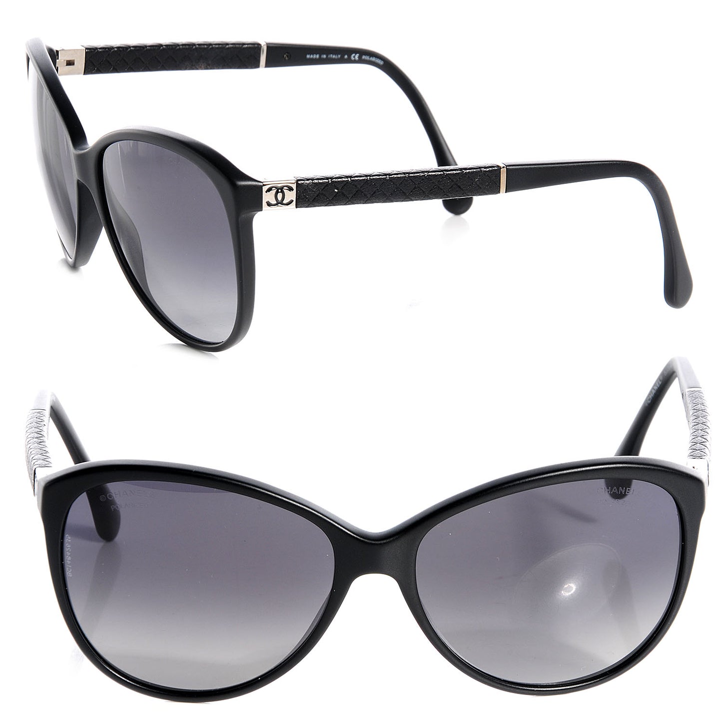 Quilted CC Sunglasses 5225Q Black