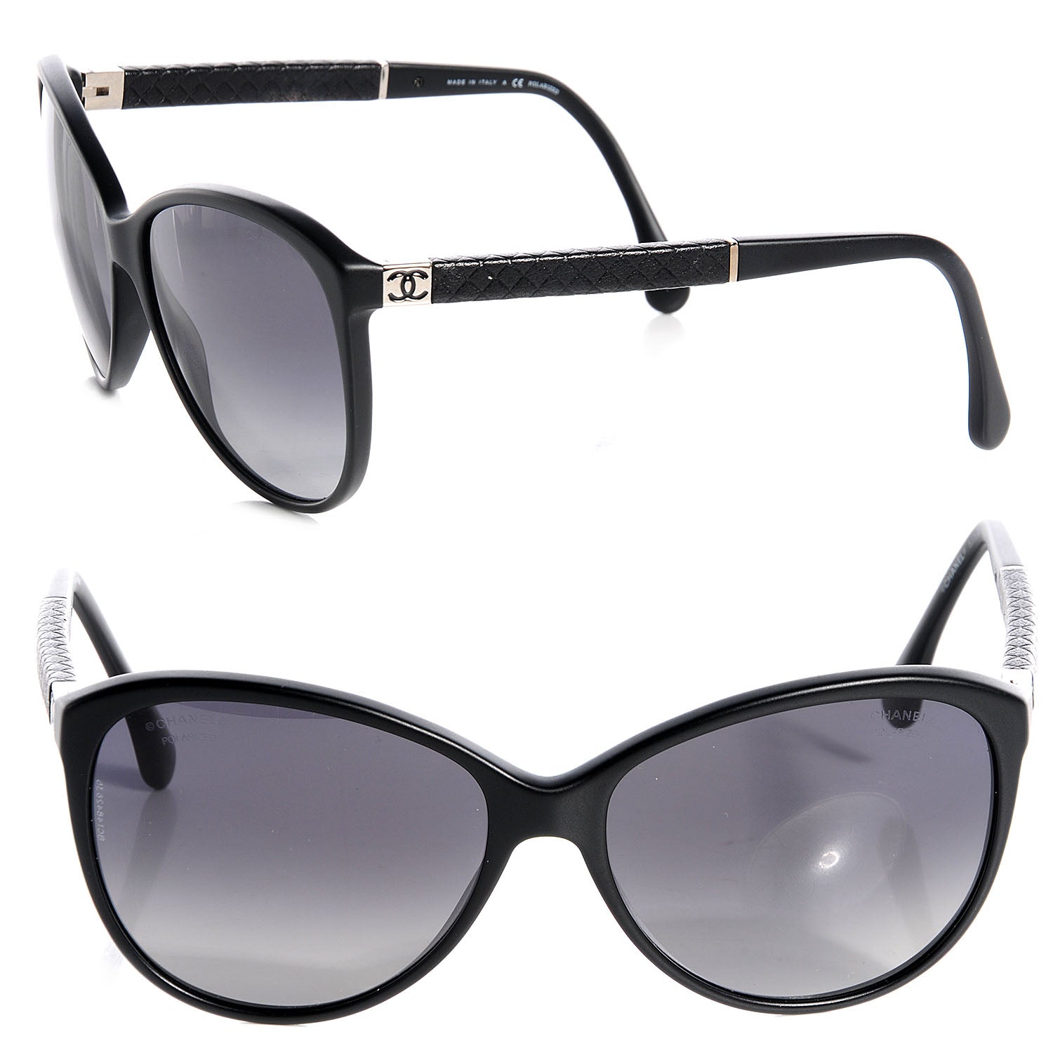 Chanel Quilted CC Sunglasses 5225Q Black 1 of 5