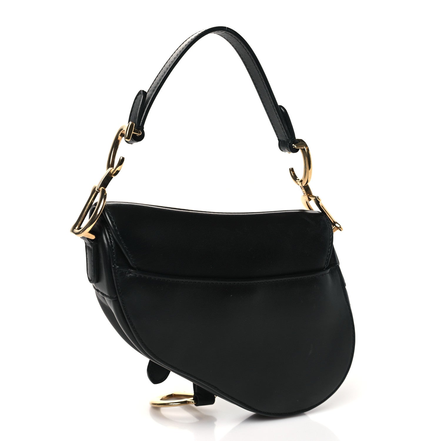 Christian Dior Calfskin Mini Saddle Bag Black 4 of 11