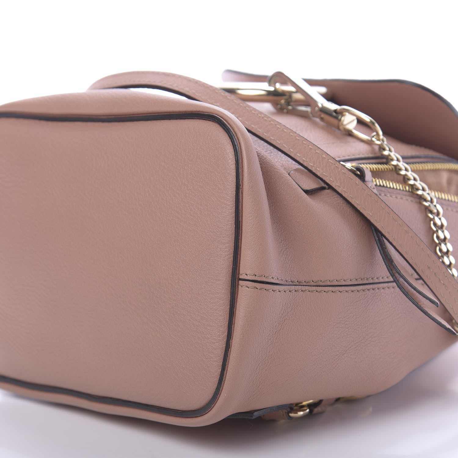 Chloe Suede Calfskin Small Faye Backpack Nougat 6 of 9