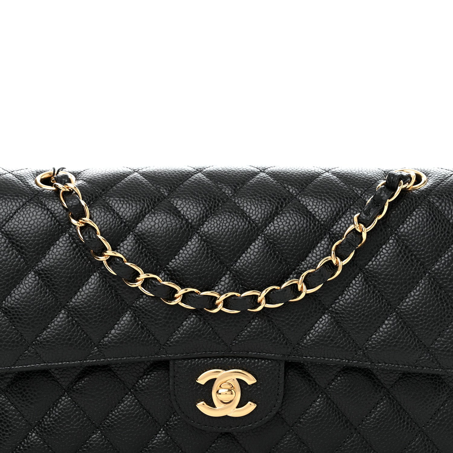 Chanel Caviar Quilted Medium Double Flap Black 8 of 11