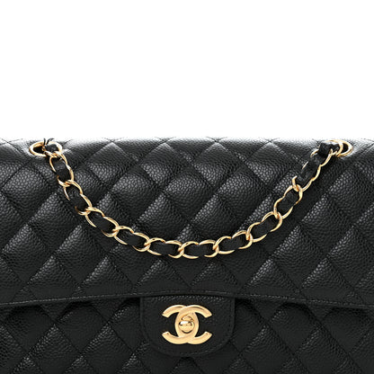 Chanel Caviar Quilted Medium Double Flap Black 8 of 11