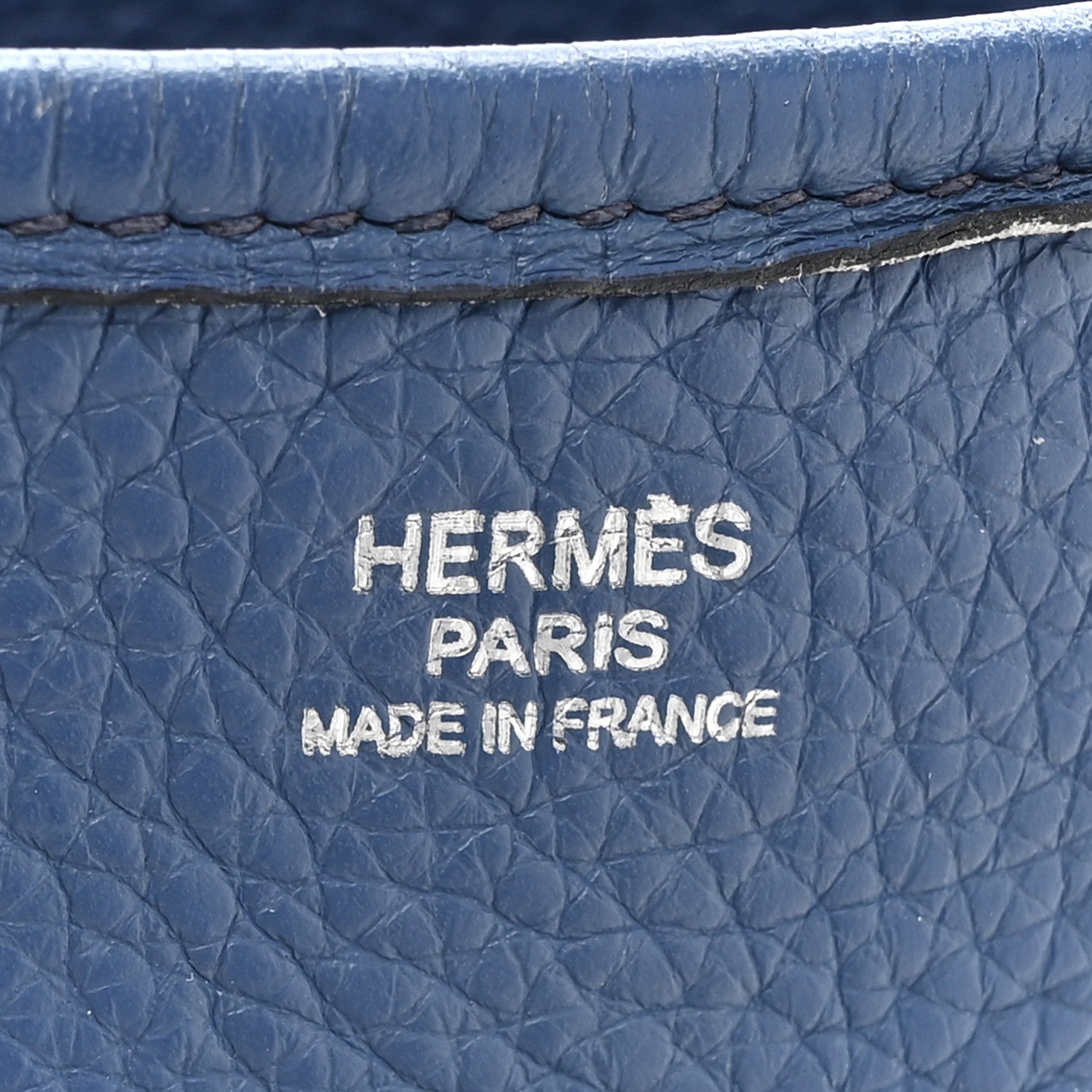 Hermes Taurillon Clemence Evelyne PM Bleu Brighton 6 of 17
