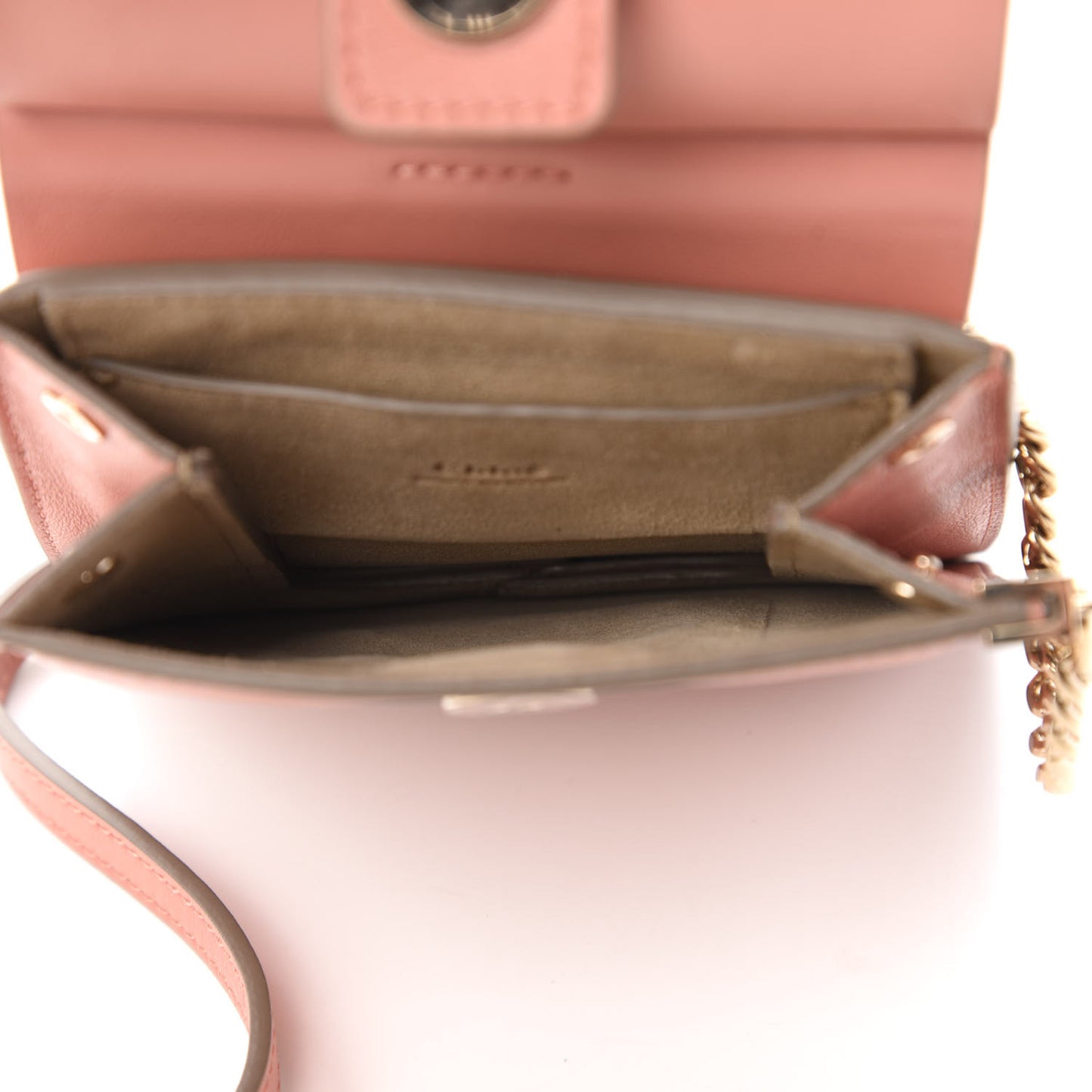 Suede Calfskin Mini Faye Bracelet Bag Ideal Blush
