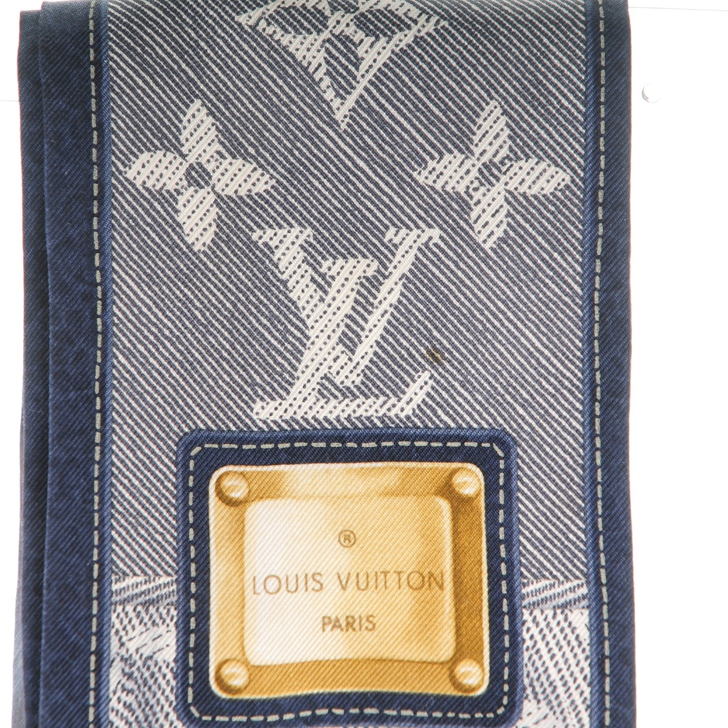 Silk Monogram New Denim Bandeau Marine