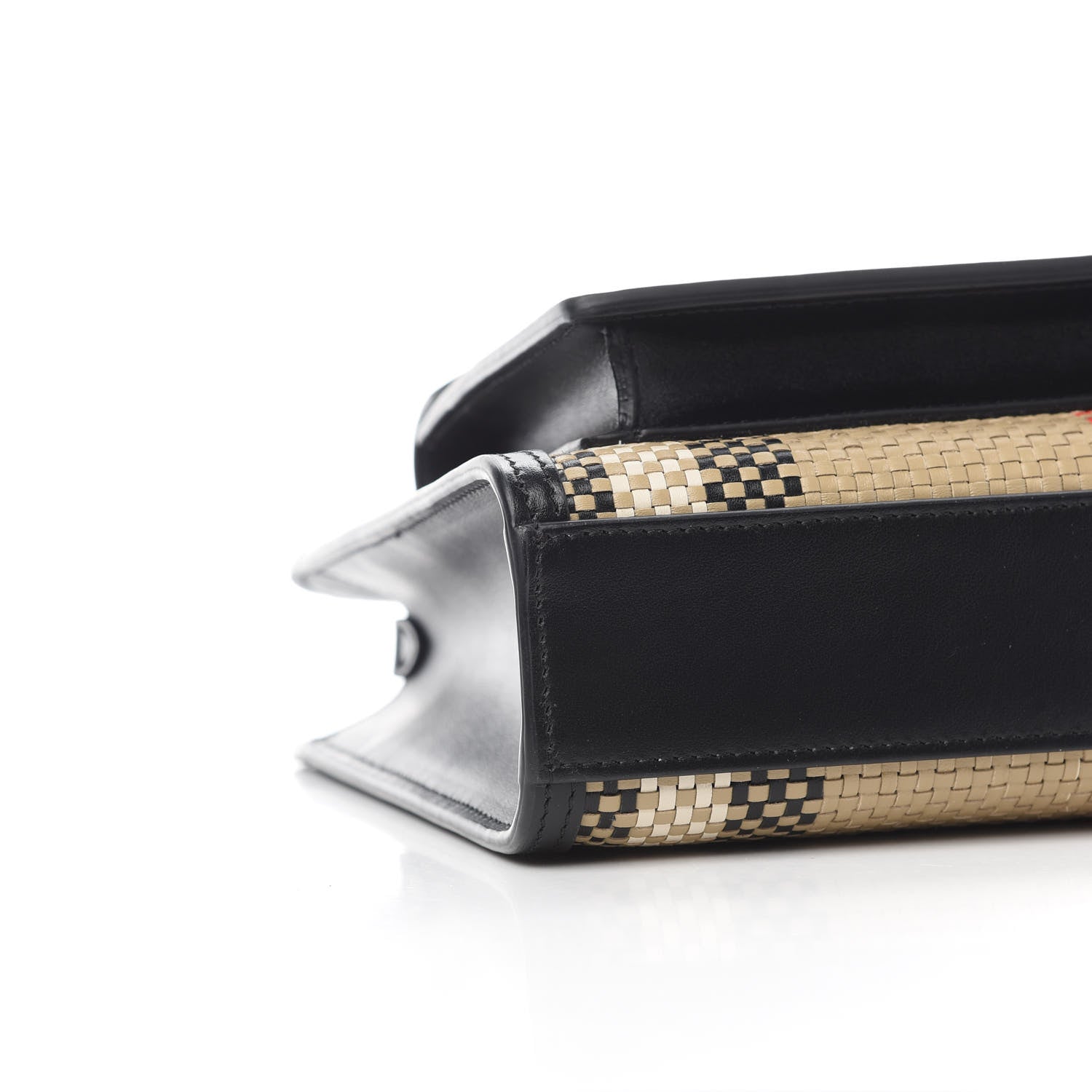 Burberry Calfskin Check Mini Pocket Bag Black 5 of 11