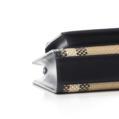 Burberry Calfskin Check Mini Pocket Bag Black 5 of 11