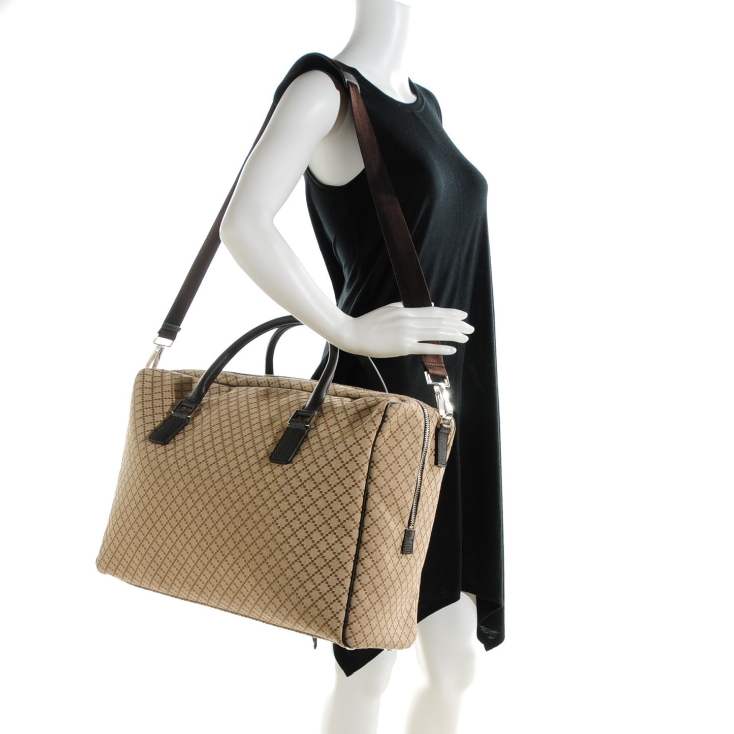 Diamante Large Duffle Bag Brown
