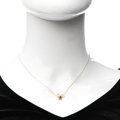 Tiffany 18K Rose Gold Diamond Paper Flowers Pendant Necklace 2 of 6