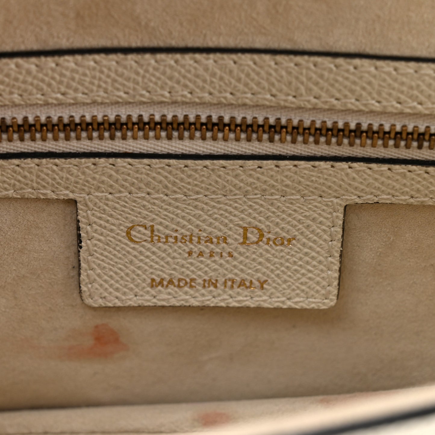 Grained Calfskin Saddle Bag White