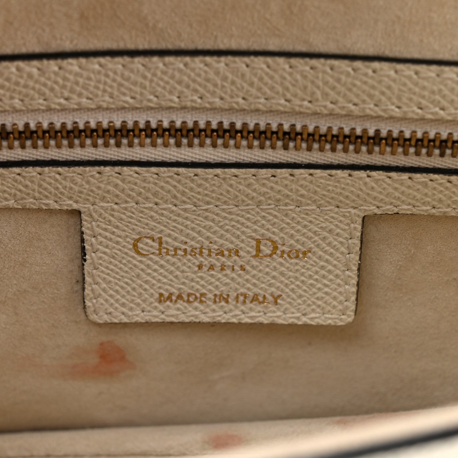 Christian Dior Grained Calfskin Saddle Bag White 6 of 18