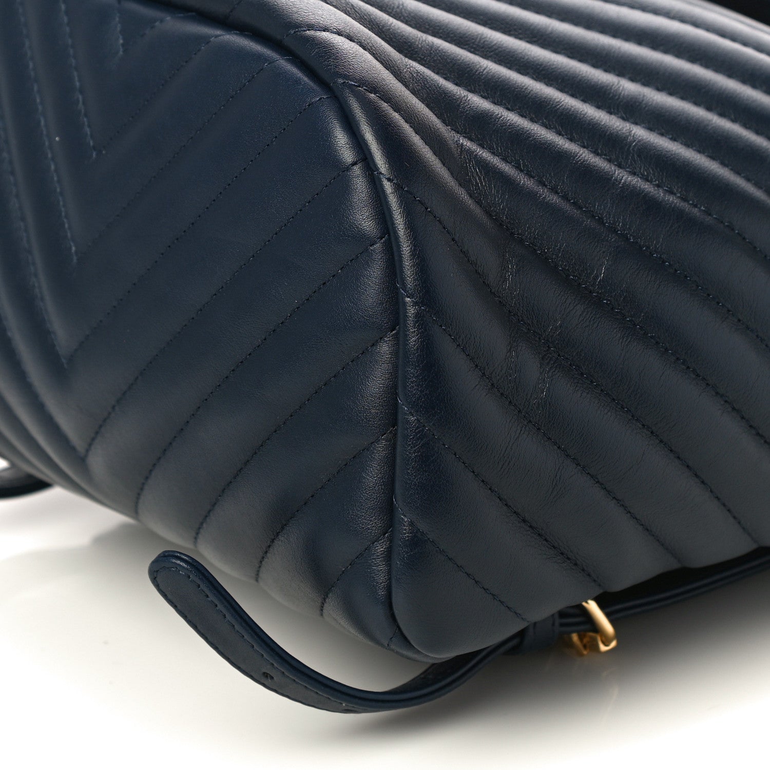 Chanel Calfskin Chevron Quilted Small Urban Spirit Backpack Navy 10 of 12