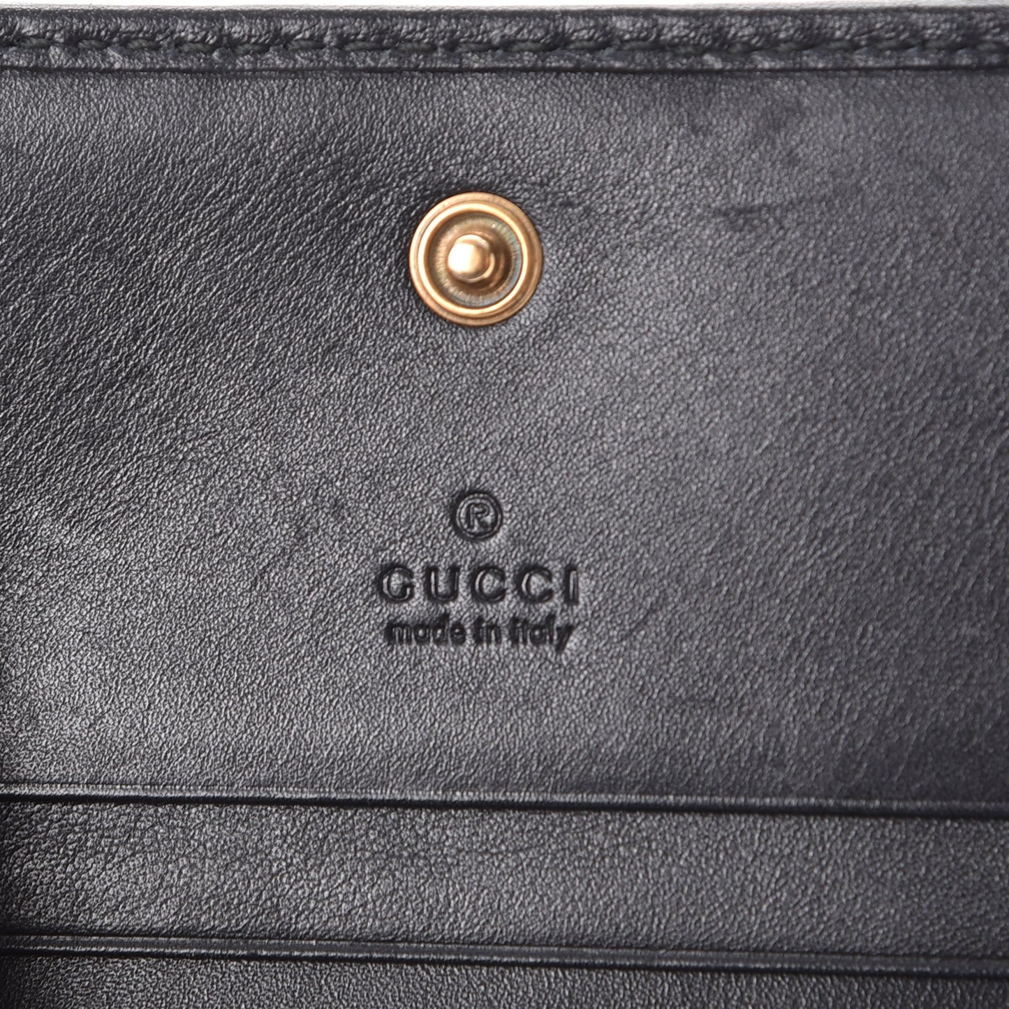Calfskin Matelasse GG Marmont Card Case Black