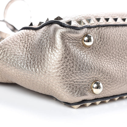 Valentino Garavani Metallic Alce Printed Calfskin Mini Rockstud Tote Sasso 6 of 9