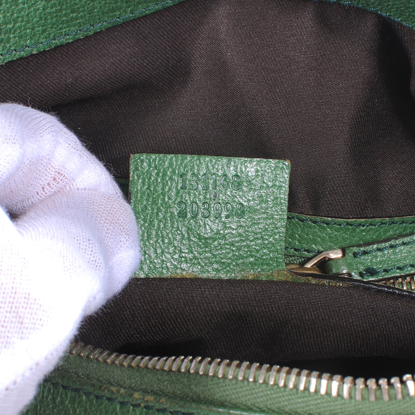Monogram Web Bamboo Ring Hobo Green