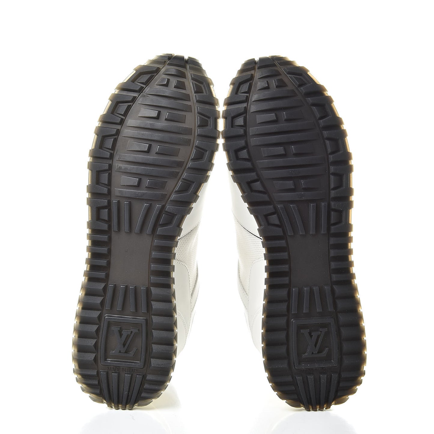 Calfskin Monogram Run Away Sneakers 40 White