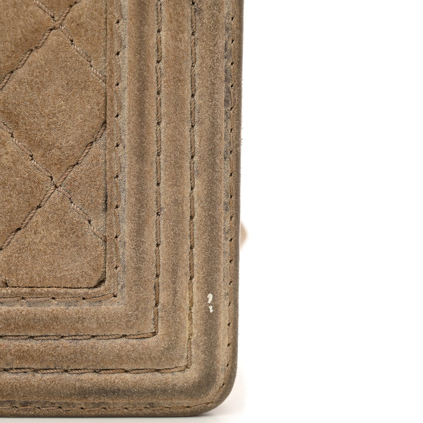 Iridescent Calfskin Quilted Medium Boy Flap Beige