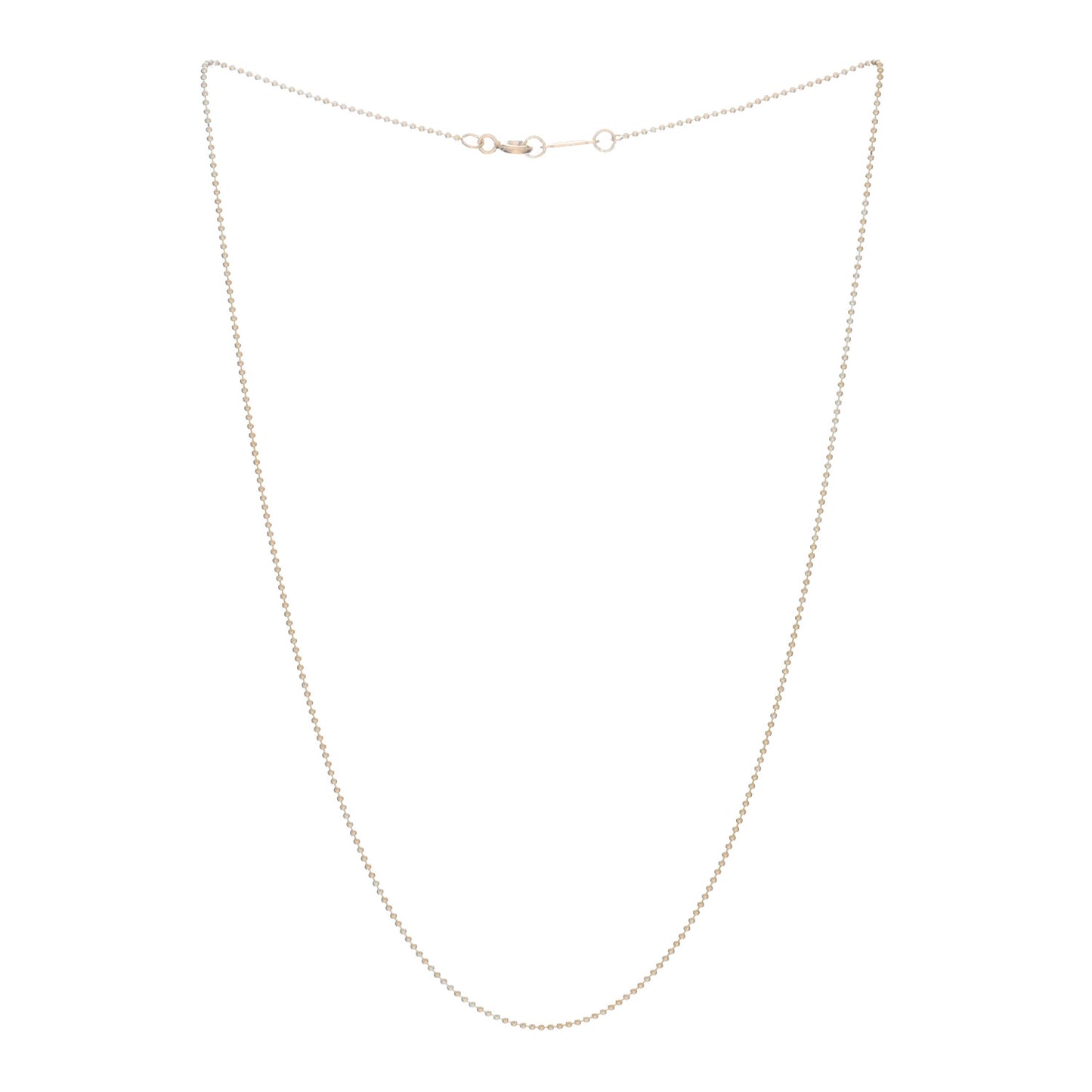 18K Rose Gold Beaded Chain Necklace