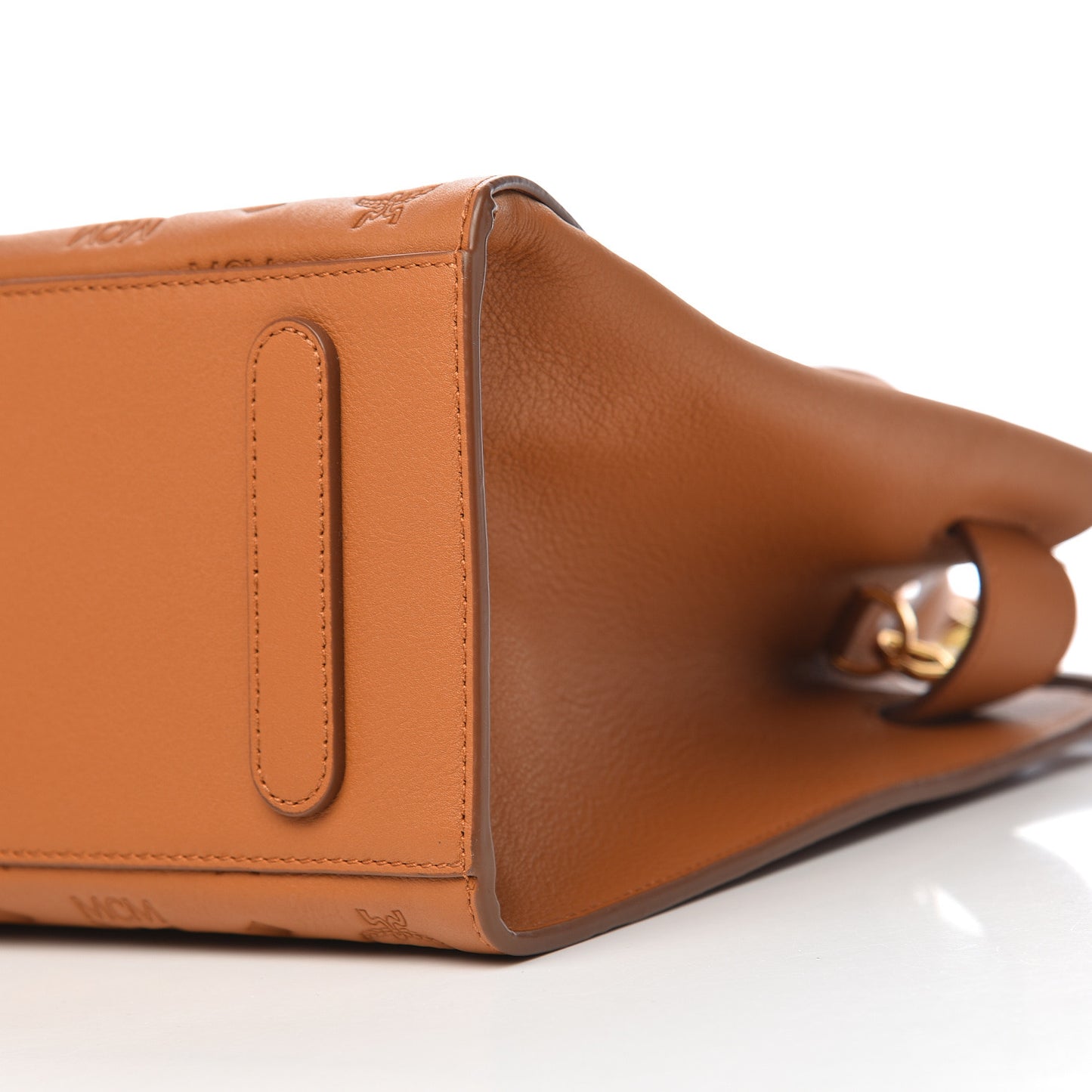 Calfskin Ottomar Monogram Medium Essential Tote Cognac
