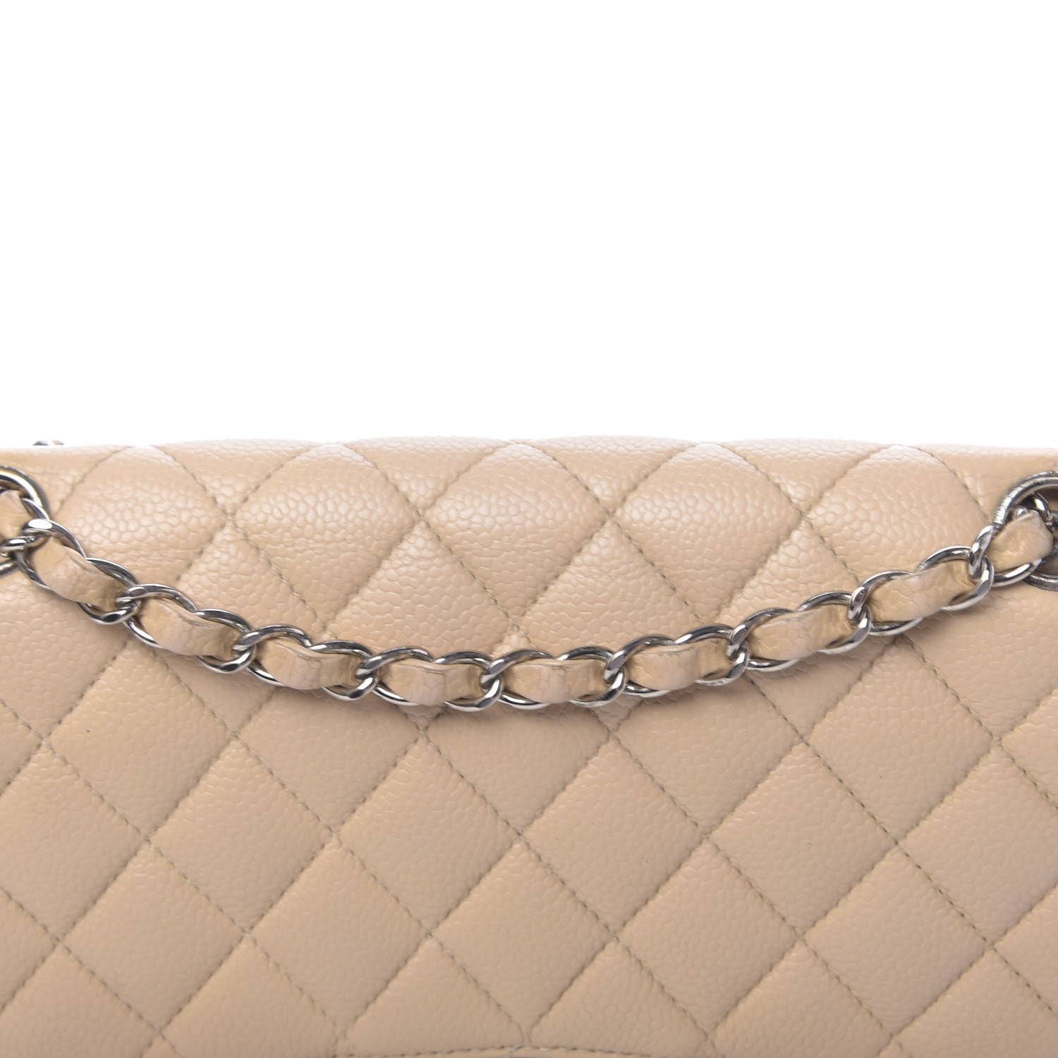 Chanel Caviar Quilted Medium Double Flap Beige Clair 12 of 13