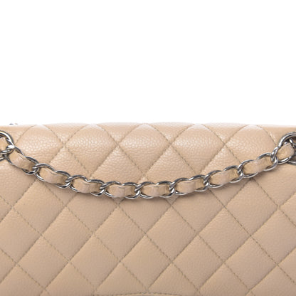 Chanel Caviar Quilted Medium Double Flap Beige Clair 12 of 13