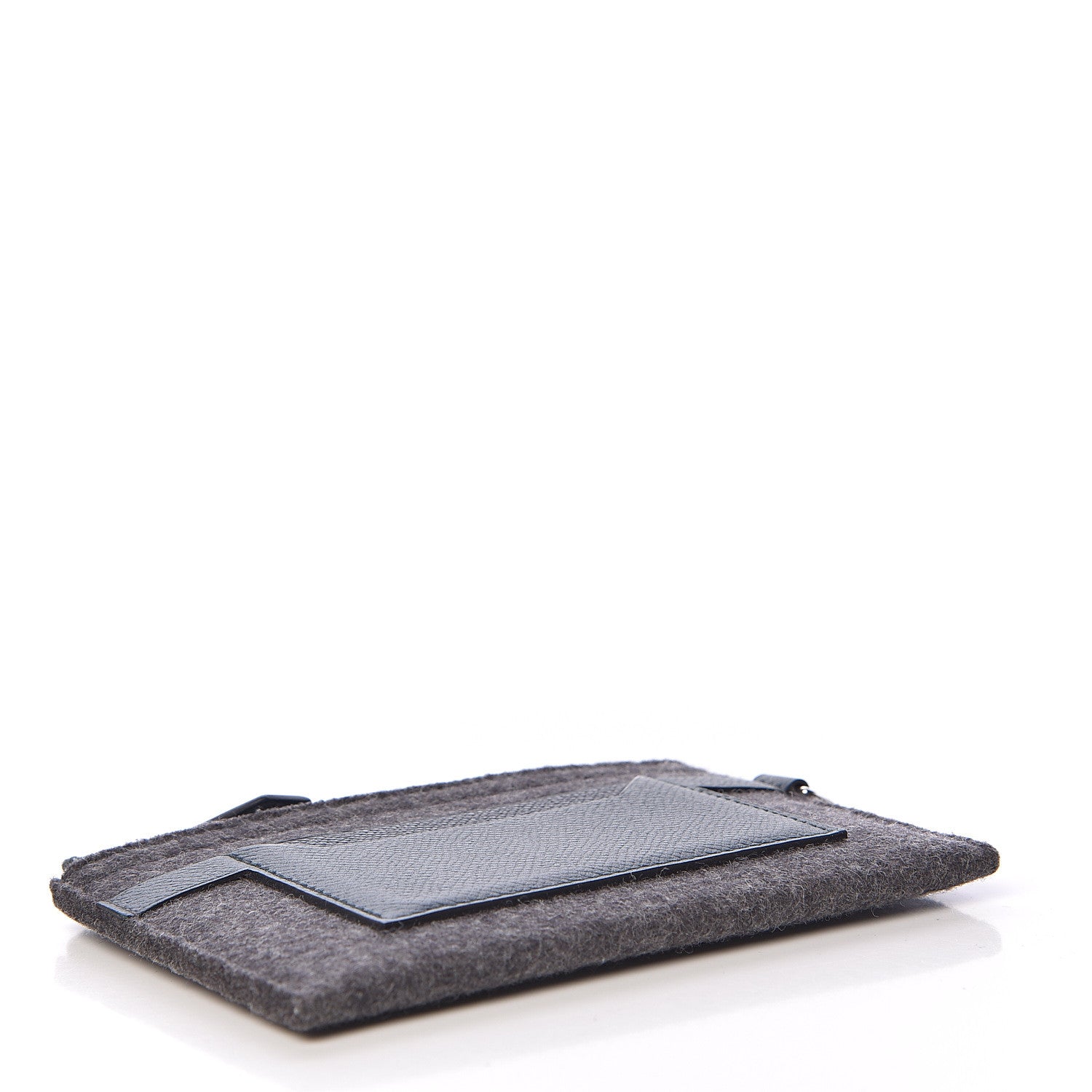 Hermes Felt Epsom Toodoo Card Holder Gris Moyen Indigo Vert Cypress 4 of 8