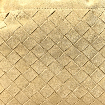 Bottega Veneta Suede Calfskin Intrecciato Soiree Pouch Clutch Tapioca Cherry 8 of 10