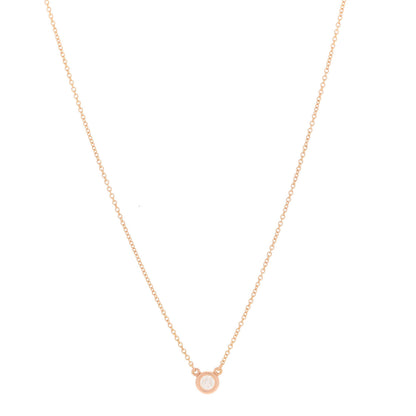 Tiffany 18K Rose Gold Diamond .17ct Elsa Peretti Diamonds by the Yard Pendant Necklace 1 of 6
