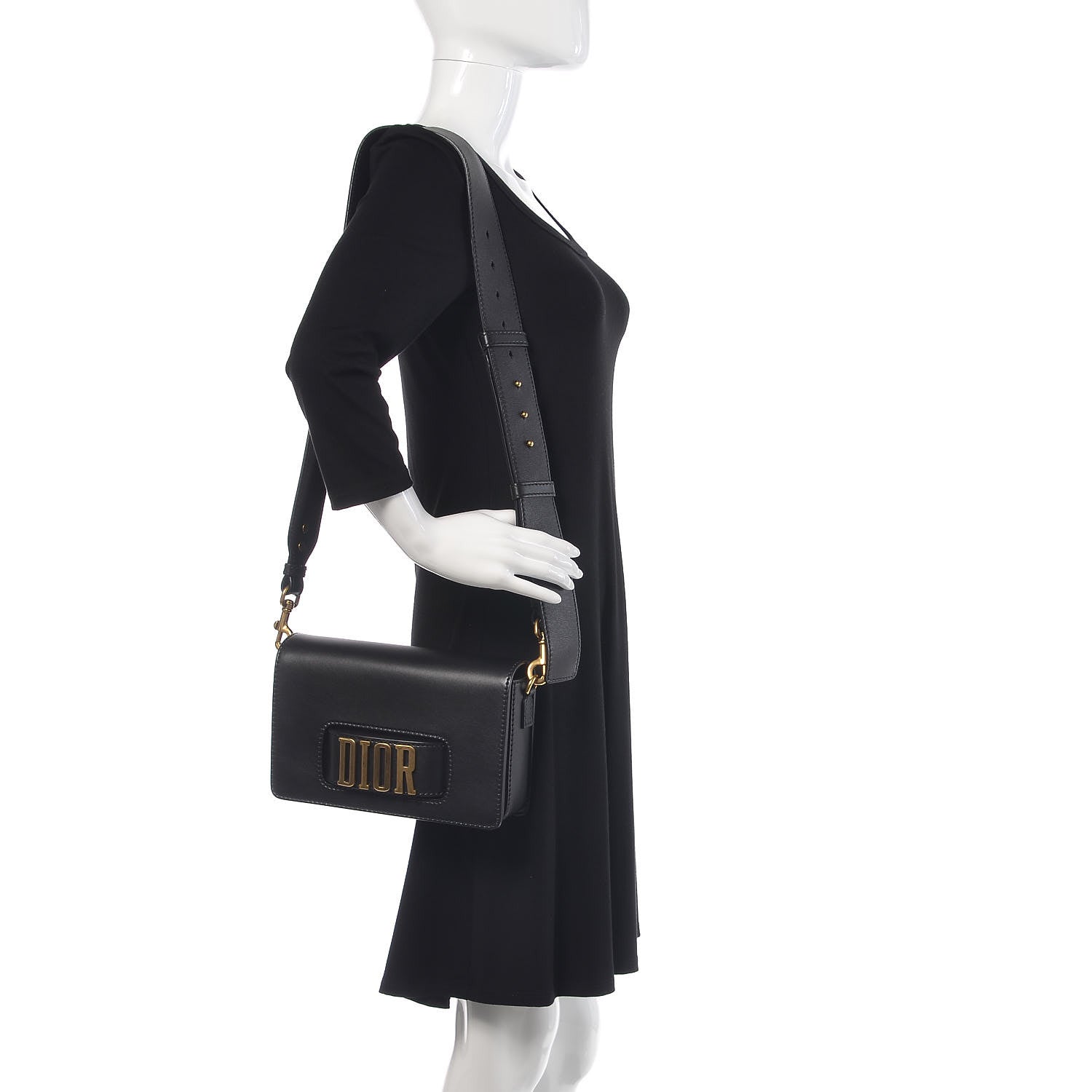 Christian Dior Smooth Calfskin Dio(r)evolution Flap Bag Black 2 of 9