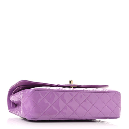 Chanel Patent Quilted Medium Double Flap Light Purple 4 of 10