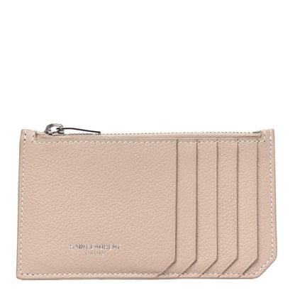 Saint Laurent Grained Calfskin 5 Fragments Zip Pouch Card Holder Nude 1 of 5