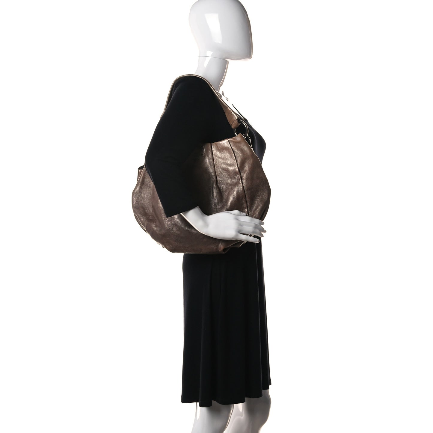Glace Calf Sfumata Pleated Hobo