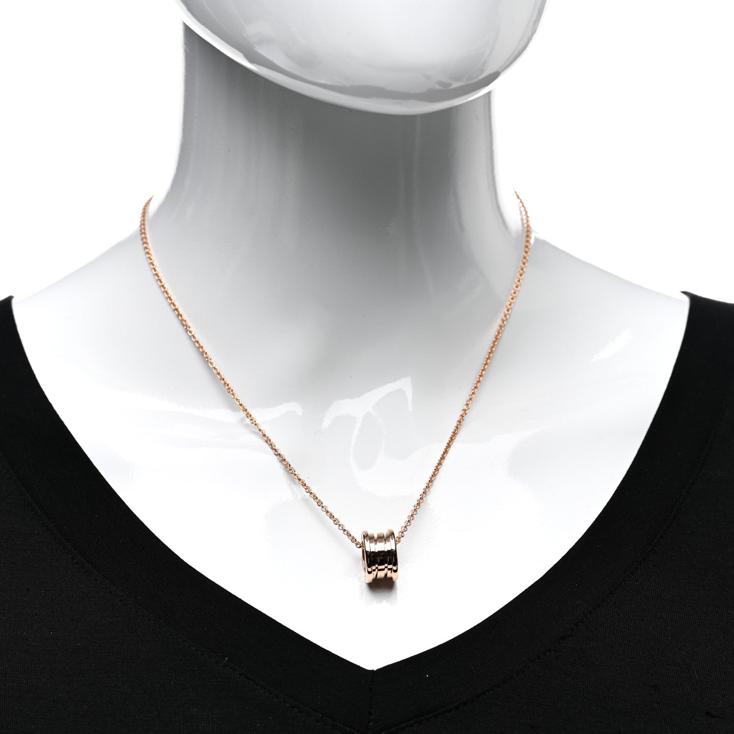 Bulgari 18K Rose Gold B.Zero1 Pendant Necklace 2 of 6