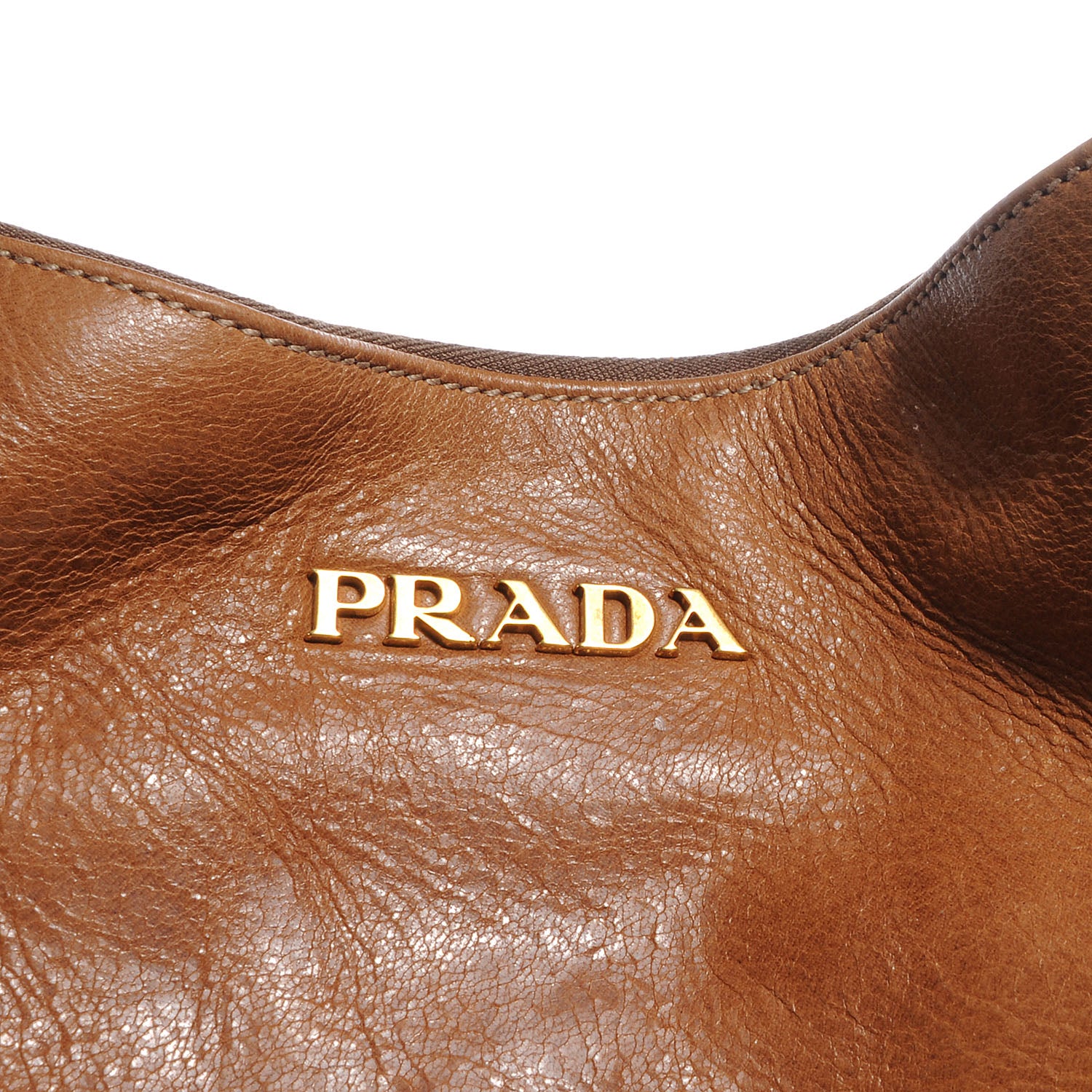 Prada Cervo Shine Hobo Nocciolo 5 of 9