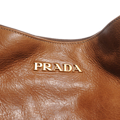 Prada Cervo Shine Hobo Nocciolo 5 of 9